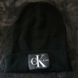Men's Wool Cashmere Black Calvin Klein Beanie